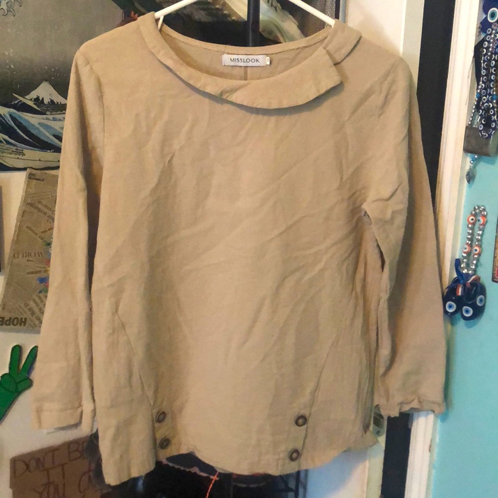 A Misslook top, medium, beige color. Practically new only worn once